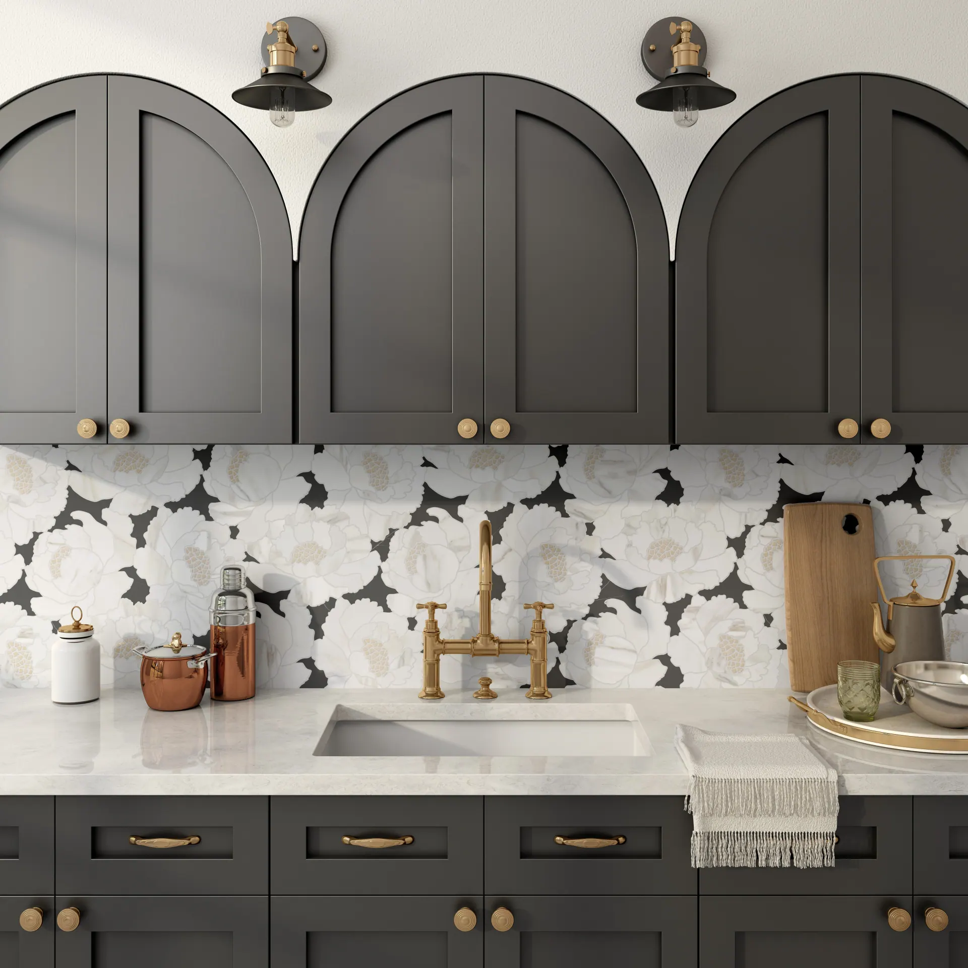 Modern kitchen tile installation MJT series