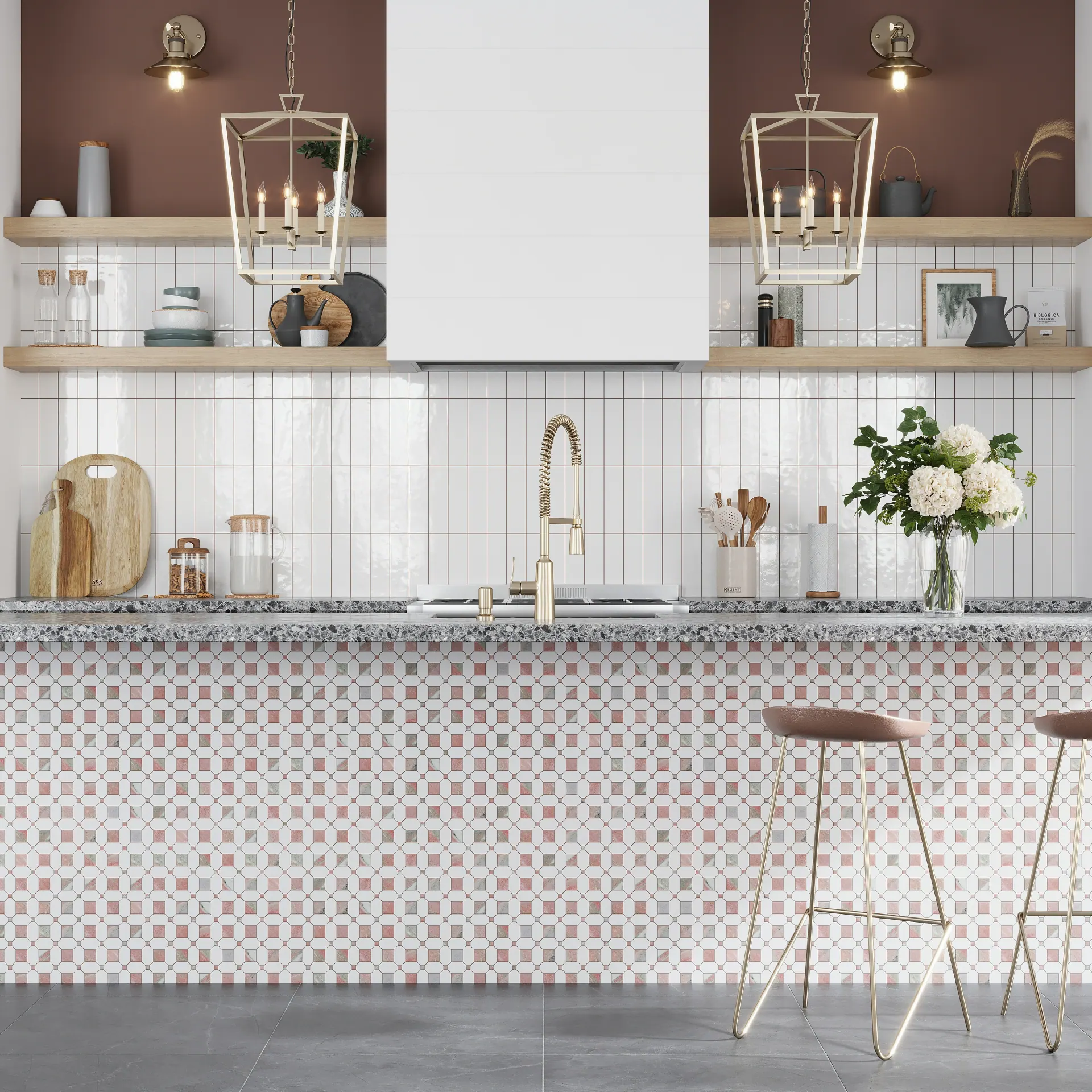 Nordic series kitchen tile installation